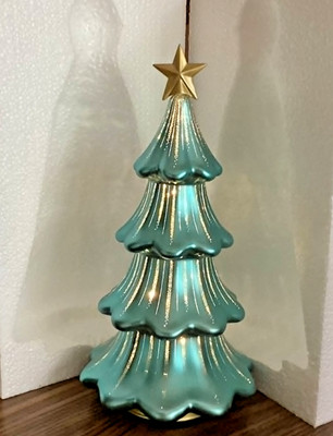 12'' ICY BLUE Starry Night Tree with Star by Valerie - New & FREE FAST SHIPPING