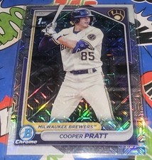 2024 Bowman Chrome Cooper Pratt 1st Bowman Mojo Refractor #BCP-137 Brewers Rc