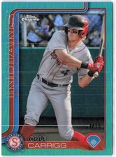Cole Carrigg (RC) Aqua Refractor #/75 2025 Topps Pro Debut PDC-114