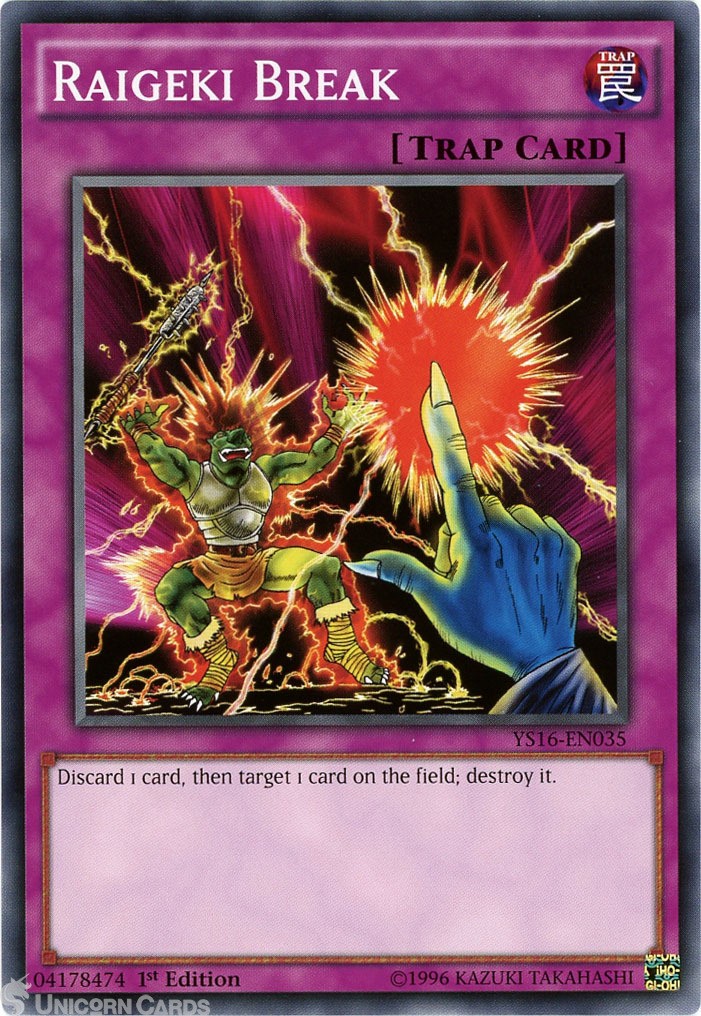 YS16-EN035 Raigeki Break 1st Edition Mint YuGiOh Card