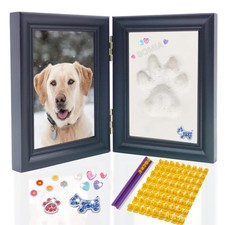 Pet Paw Print Kit with Clay, Wooden Frame Keepsake - Perfect Gift for Pet