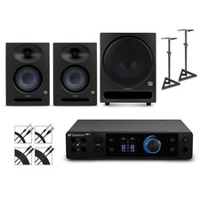 PreSonus Quantum HD2 Interface w/Eris 2nd Gen Pair Pro Sub10 ,Cables Stands