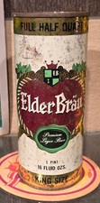 1957 16OZ ELDER BRAU FLAT TOP BEER CAN GRACE SANTA ROSA CALIFORNIA MAIER LID