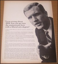 1968 IBM Print Ad Vintage Recruitment Advertisement IBM Computer Corp.