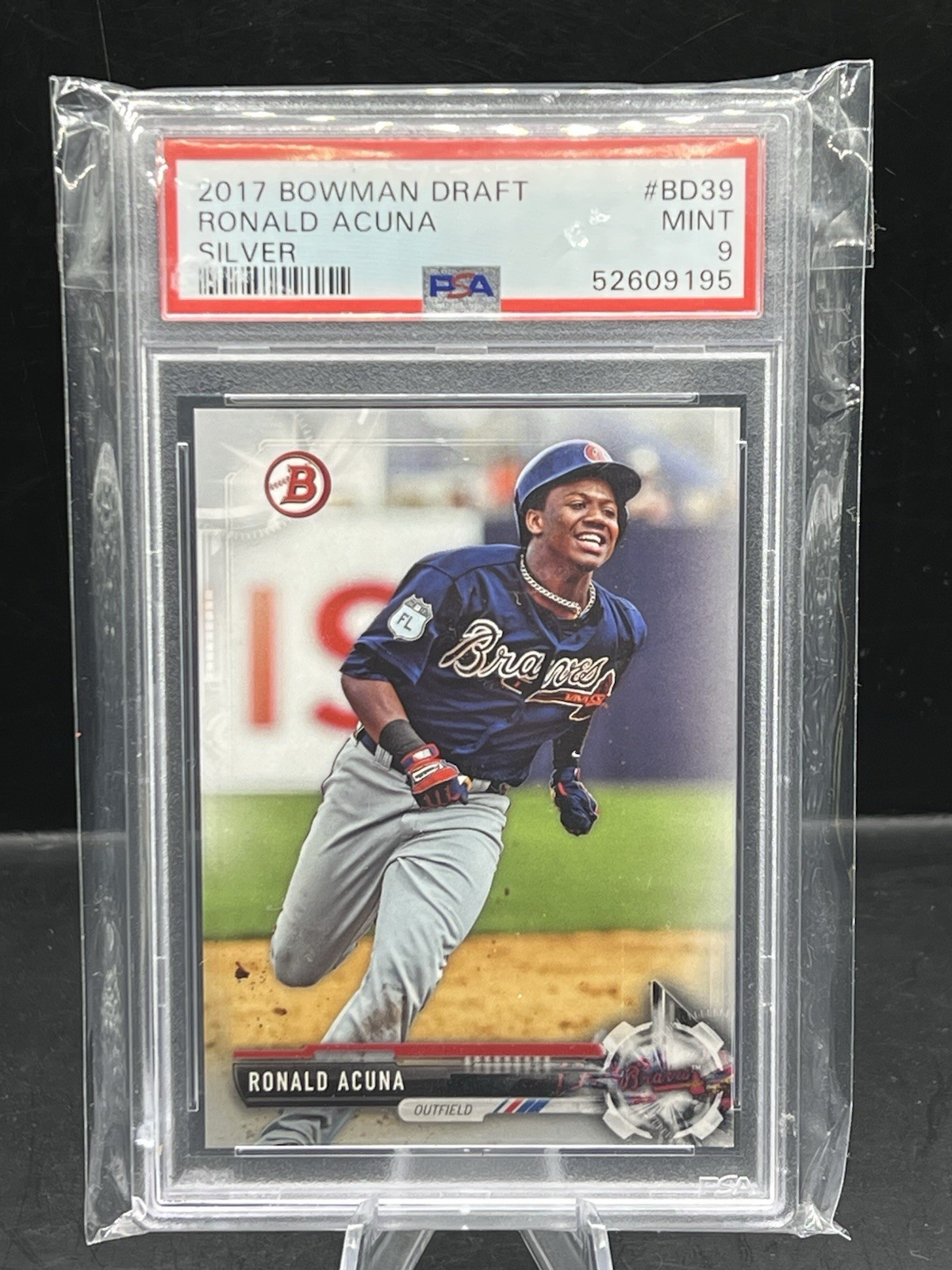 2017 Bowman Draft #BD39 Ronald Acuna Jr. Silver Rookie RC /499 PSA 9 MINT Braves