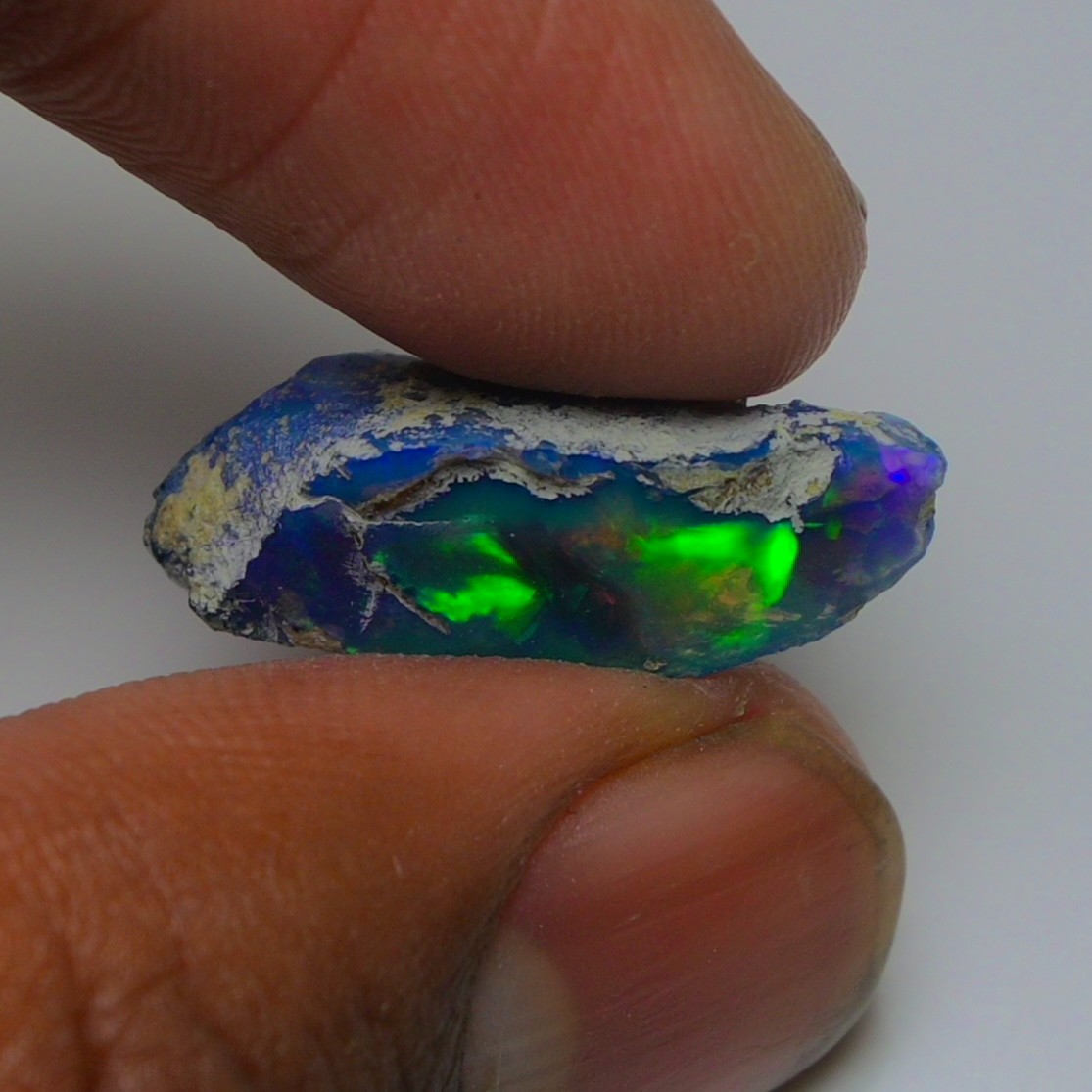 Blue Opal Rough 4.70  Carats, Smoked Ethiopian Welo Opal Rough, Fire Opal Rough