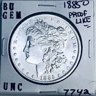 1885 O BU GEM MORGAN SILVER DOLLAR UNC MS+++ U.S. MINT RARE COIN 7742