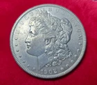 1902-P $1 MORGAN SILVER ONE DOLLAR-AU Condition (Inv#K)