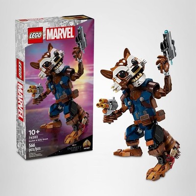 LEGO Marvel Rocket & Baby Groot Minifigure 76282- 7/2 Drop