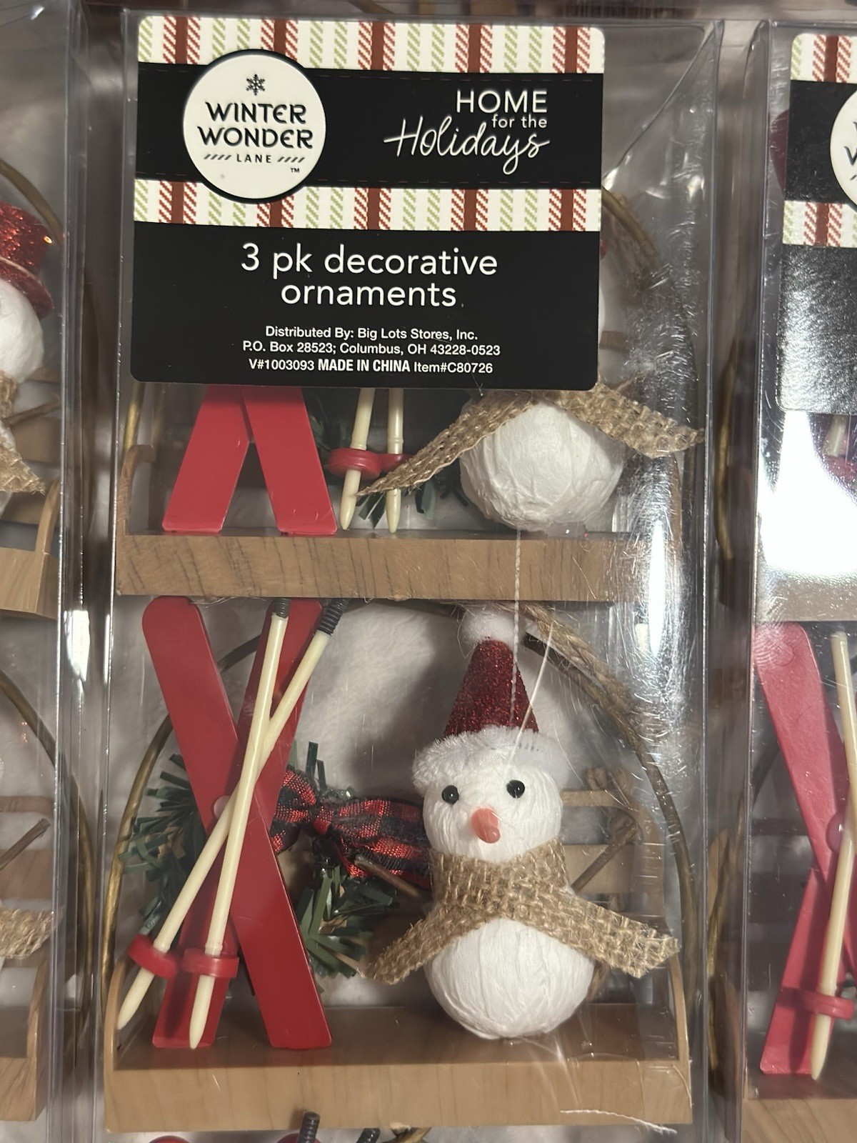 Winter Wonder Lane Snowmen Holiday Ornaments 4 Packs Ornaments Total Look