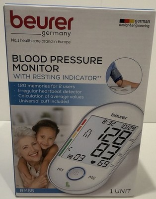 Beurer Blood Pressure Monitor With Resting Indicator Model BM55 New Open Box
