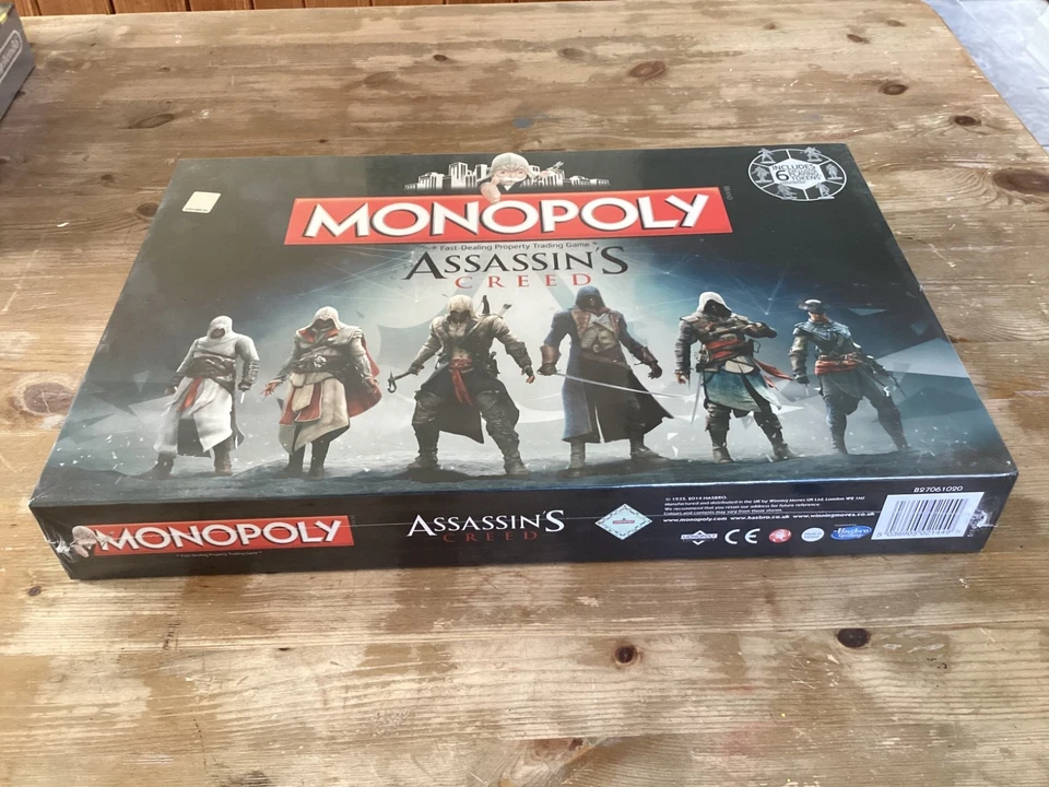 ASSASSINS CREED MONOPOLY   HASBRO 2014   SEALED  STOCKROOM FIND - Image 2 of 4