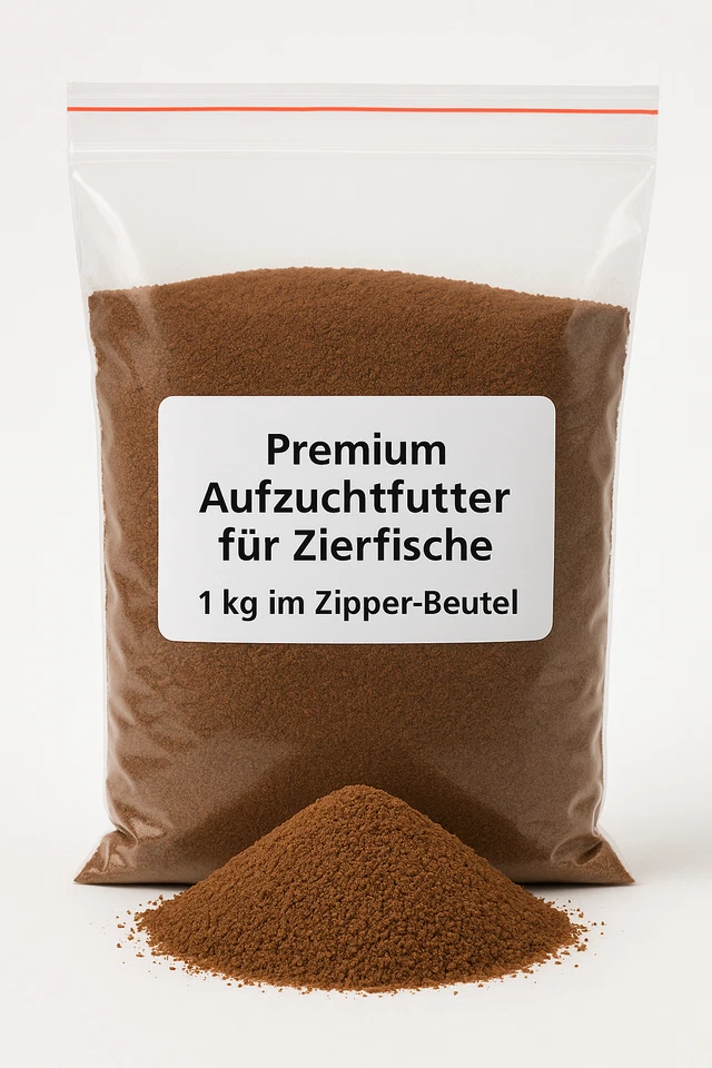 Premium Aufzuchtfutter Babyfische Zierfische 1kg – Feingemahlenes Granulat