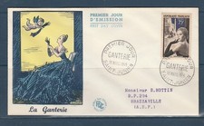 enveloppe  1er jour la ganterie  87  Saint-Junien  1955