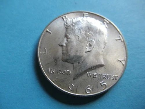 1965 Kennedy US Half Dollar 40% Silver AU  r