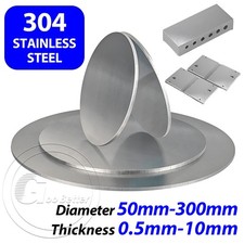 A2 STAINLESS STEEL BLANK DISC 0.5mm-10mm Grade 304 Laser Cut Round Sheet Plate