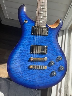 PRS SE McCarty 594 Quilt Top Faded Blue Burst Guitar 7lb 8oz w/ Gig Bag