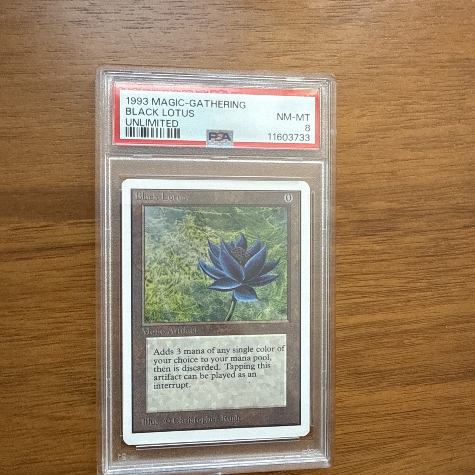 1993 MTG UNLIMITED BLACK LOTUS PSA 8 view 2