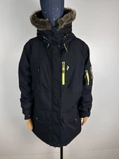 Peak Performance Klond Parka Winter Jacket Black Yellow Womens Size M
