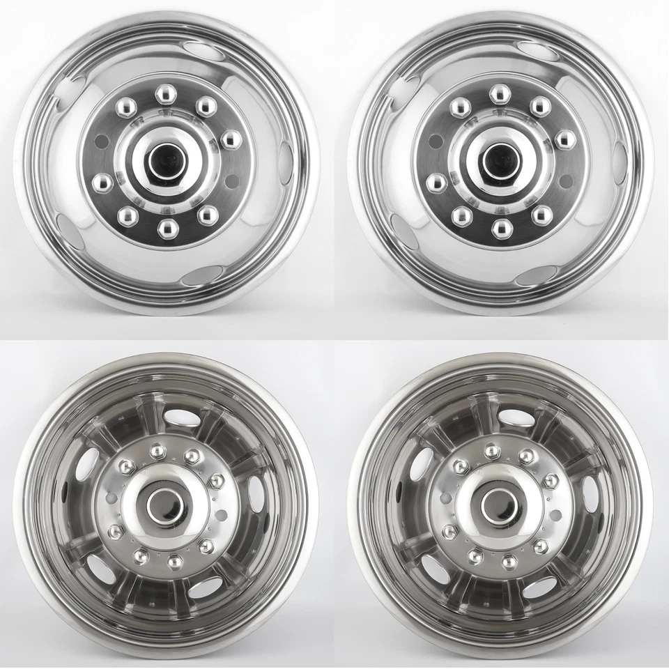 fits 2005-2021 Ford F450 F550 Super Duty 19.5" Dually Rim Wheel Simulators - Imagem 3 de 4