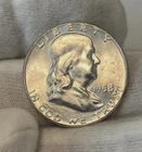 1958 Ben Franklin 90% Silver Half Dollar Brilliant Uncirculated Free Shipping