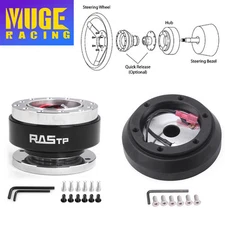 Black Steering Wheel Quick Release + Hub Adapter 160H For Mazda Miata RX-8 MX