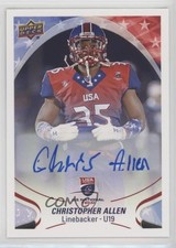 2017 Upper Deck USA Football Flag Wave Auto Christopher Allen #22 Auto 0g4