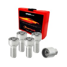 Radschloss Satz f&uuml;r Mercedes Klasse CL 1996-2013 Felgenschloss Silber 4x M14X1.5