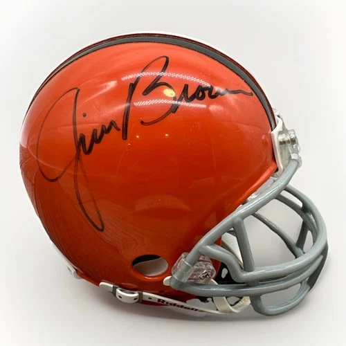 JIM BROWN SIGNED Autographed Cleveland Browns Mini Helmet Tristar, GA {Z}