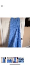 Floral Blue Gown Elegant