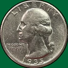 1935-D Washington Quarter Silver Extremely Fine XF Coin #43562