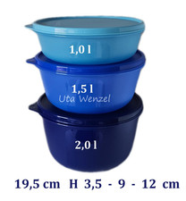Tupperware Clarissa Set Hitparade Frische Behälter Schüssel 1L 1,5L 2L Gitter