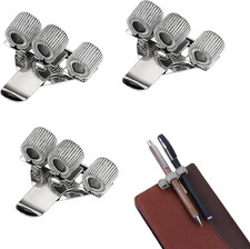 3 Stück Stifthalter Clips Metall Stifthalter Kugelschreiber Halter
