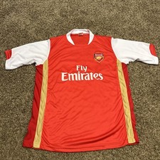 Vntg 1996 Falcon FootBall Arsenal Fly Emirates  Jersey Soccer Henry 14 Red A33