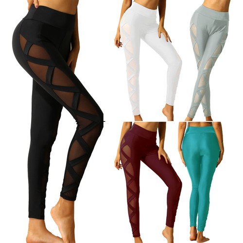 Women's High Waist Yoga Pants Pockets 