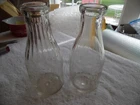 Lot of Vtg QUART GLASS MILK BOTTLES Borden's & Cloverleaf H.C. Ingalls CREAMERY