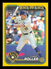 2024 Topps Update Chris Roller RC US242 Yellow - Milwaukee Brewers
