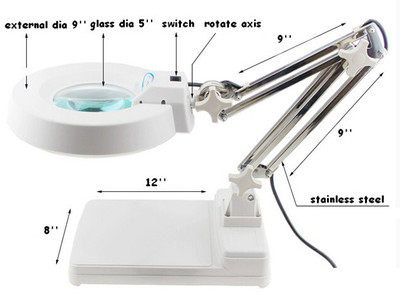 Universal Benchtop Magnifier Lamp Small Magnifiers Jewelry Tool 15x ...