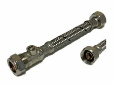 15mm x 1/2" Flexible Tap Connector 150mm ISO Braided Flexi Hose Toilet Cistern