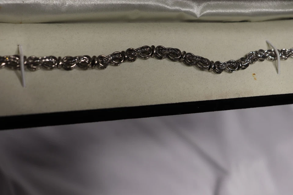 "Brazalete tenis Kay Jewelers 7"" plata esterlina diamantes nuevo" Foto 2 de 2