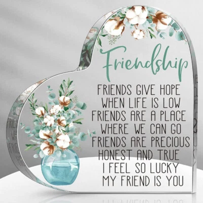 Acrylic Plaque Friendship Gift For Best Friend Gifts For Her Birthday Thank You