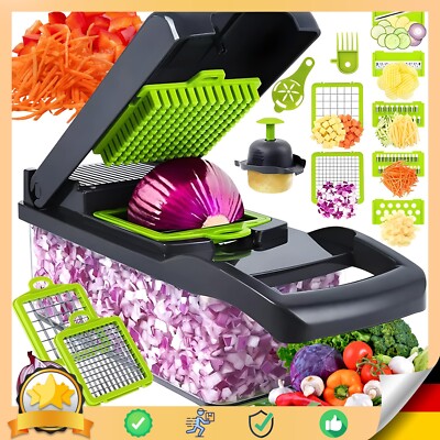 Gemüseschneider Zerkleinerer Slicer Dicer Multischneider Gemüsehobel Retoo