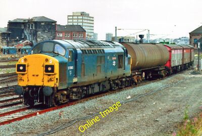 Eisenbahn Foto 6x4 Class 37 37003 BR Blue Speedlink Freight at Gateshead um 1990
