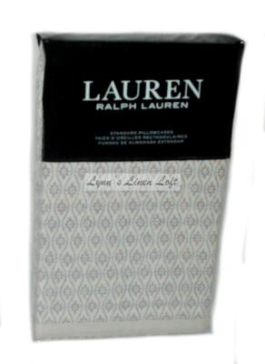 RALPH LAUREN Estella Trellis Cream STANDARD PILLOWCASES SET NEW 1ST QUALITY $150