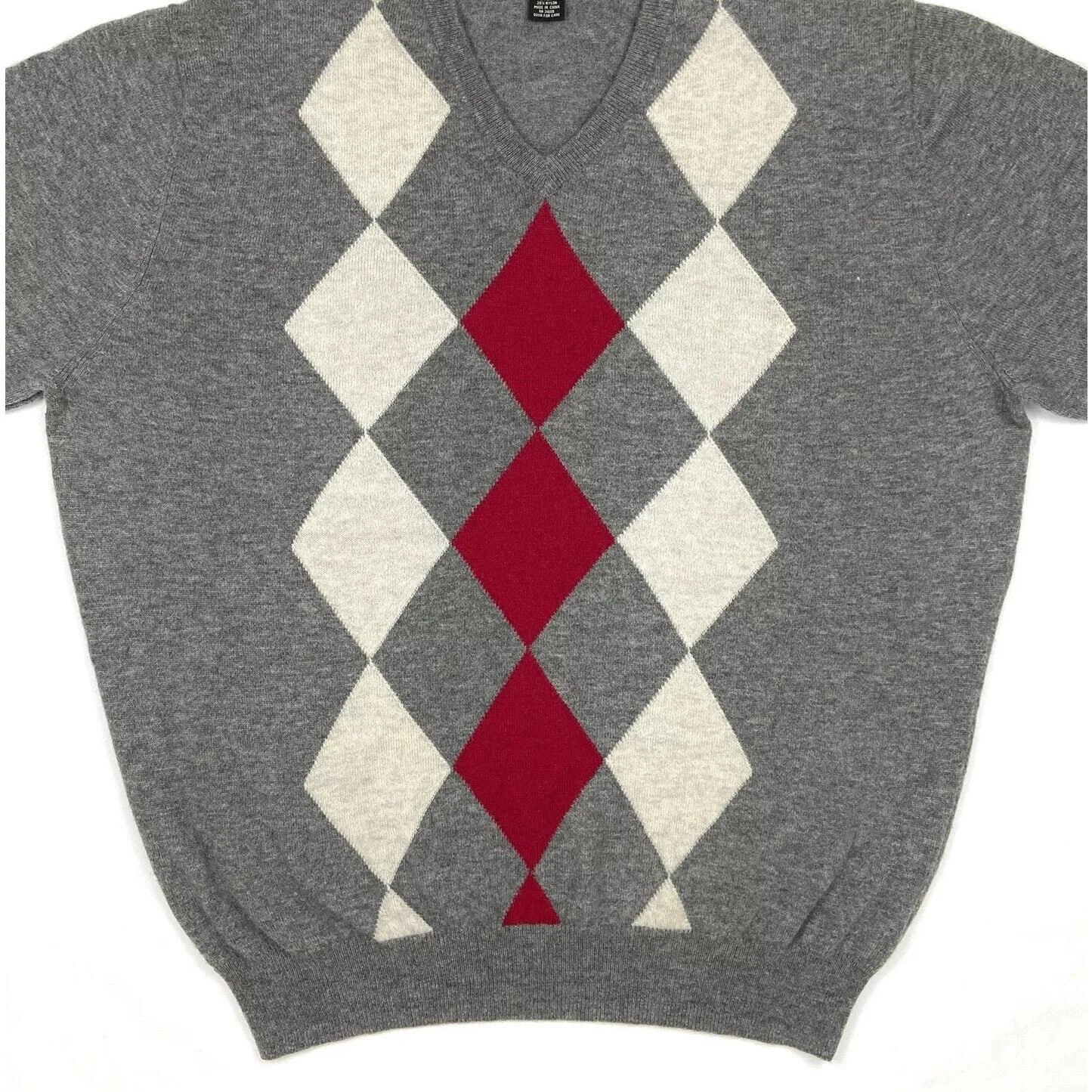 NWT Jos. A Bank | XXL | Sweater Men's Lambs Wool Knit Pullover Argyle Pattern
