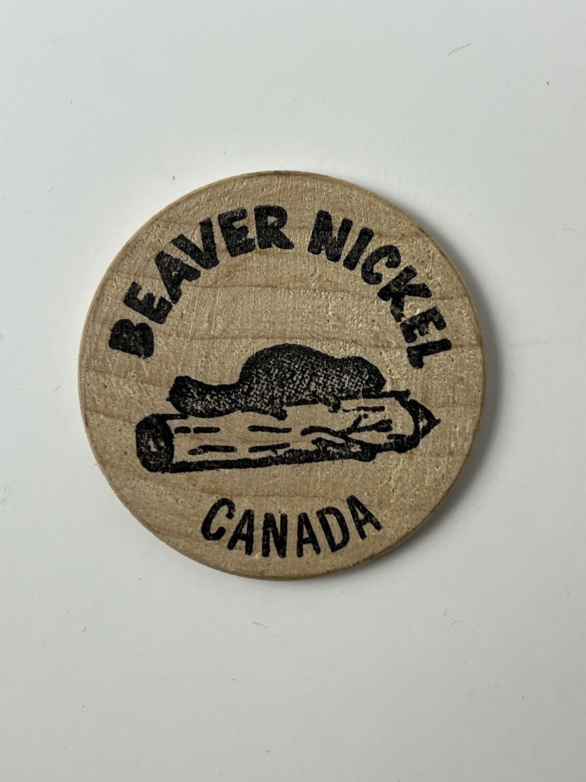 💥 Wooden Beaver Nickel Canada Kurt’s Lock & Safe Kelowna BC Cool! 1 Day