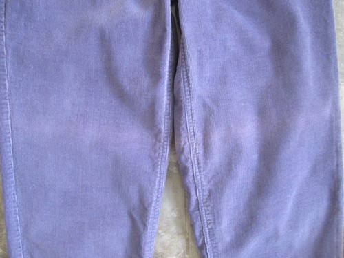 VTG Hearts Jeans Corduroy Pants 7 24x29 Pleated Mom High Waist Purple Tapered - Picture 6 of 8