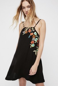black strappy swing dress
