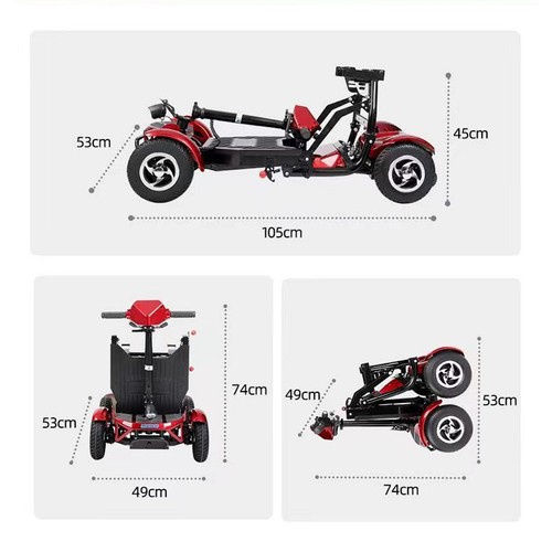 Exclusive Electric Mobility Scooter Motorised 4 Wheel Folding Portable XL - Picture 3 of 15