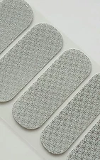 Jamberry FIRST FROST, 1/2 Sheet, White & Silver glitter wrap 